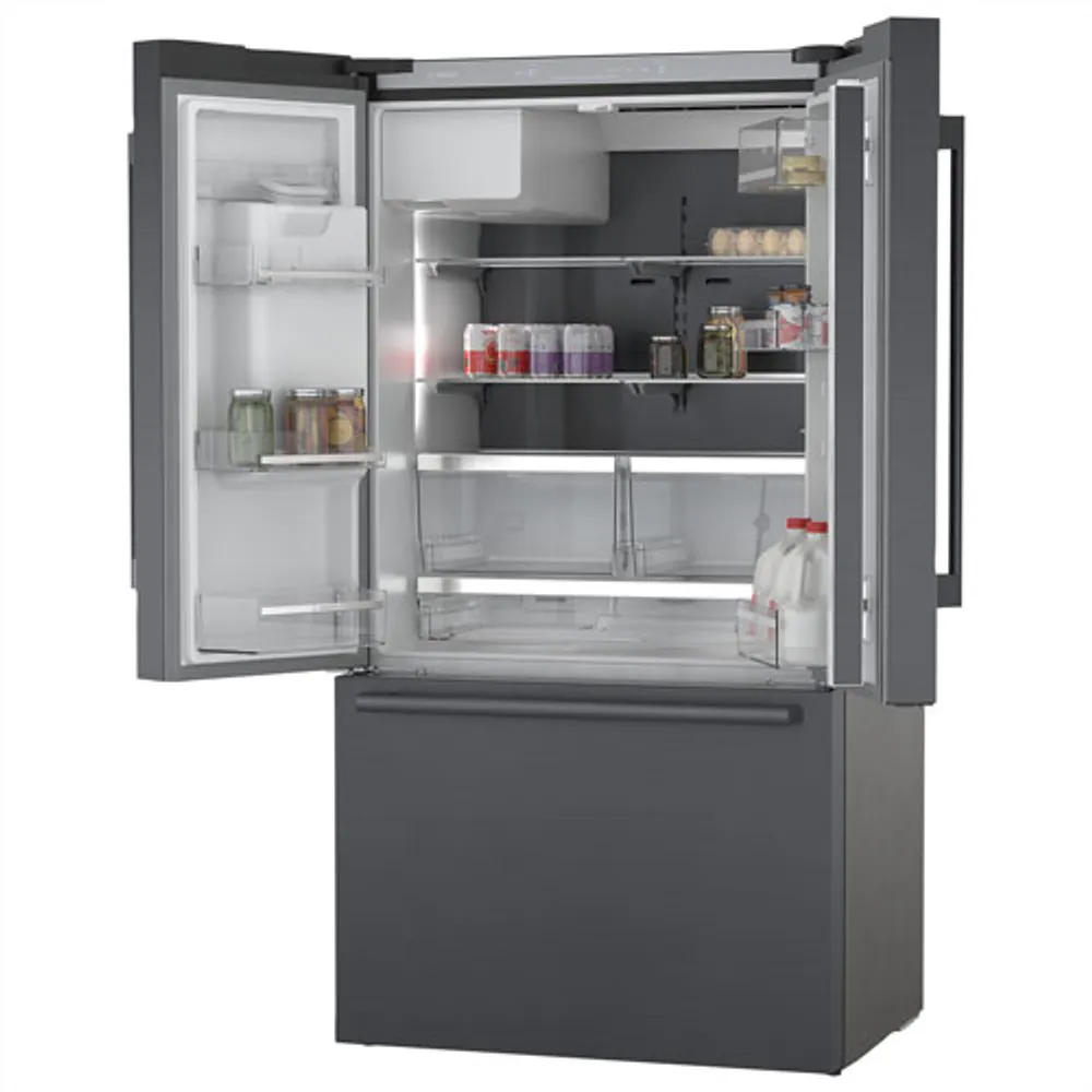 Bosch 36" 21.6 Cu. Ft. French Door Refrigerator w/ Water & Ice Dispenser (B36CD50SNB) - Black Stainless