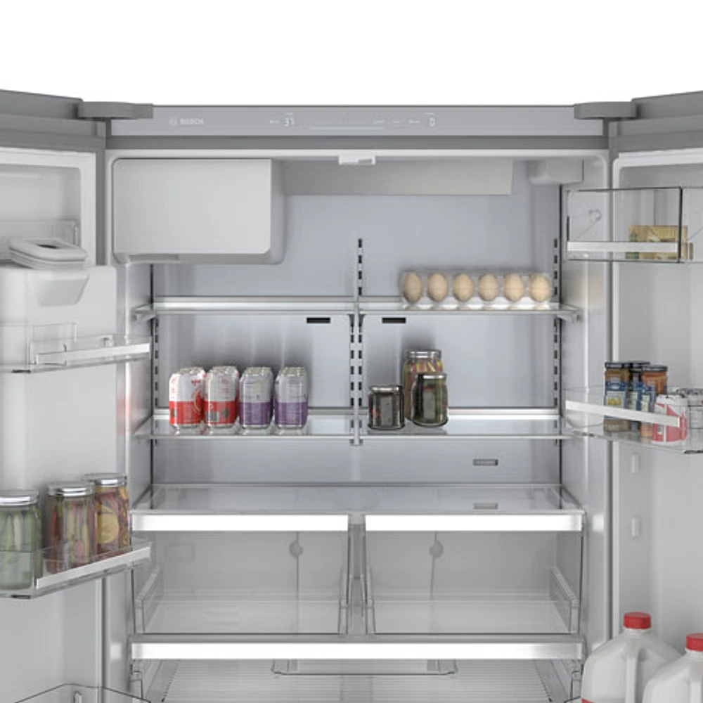 Réfrigérateur à 2 portes à profondeur comptoir 21,6 pi³ 36 po avec distrib Bosch (B36CD50SNS) - Inox