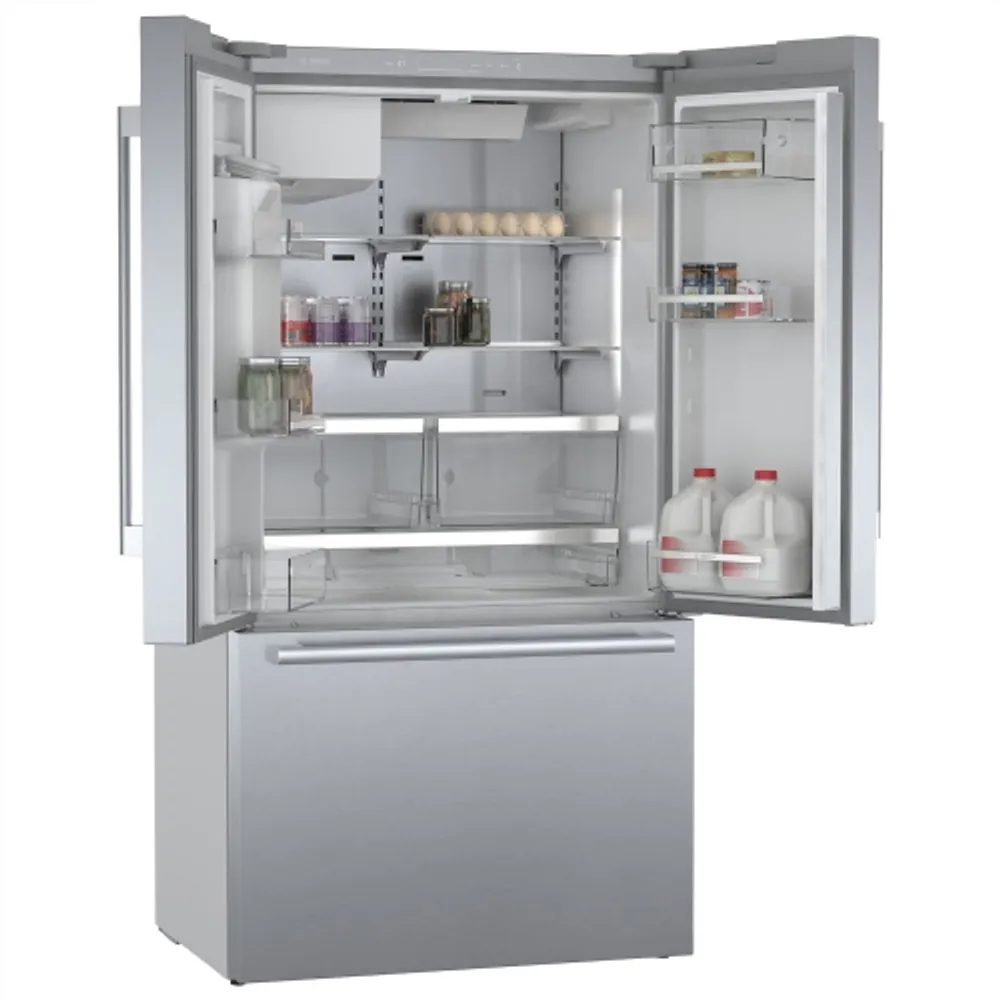 Réfrigérateur à 2 portes à profondeur comptoir 21,6 pi³ 36 po avec distrib Bosch (B36CD50SNS) - Inox