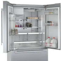 Bosch 36" 21.6 Cu. Ft. Counter-Depth French Door Refrigerator with Dispenser (B36CD50SNS) - Stainless