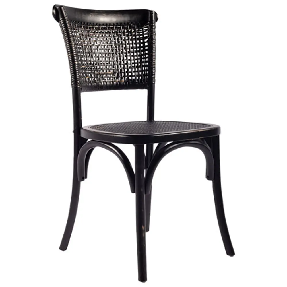 Churchill Rustic Country Dining Chair - Set of 2 - Antique Black