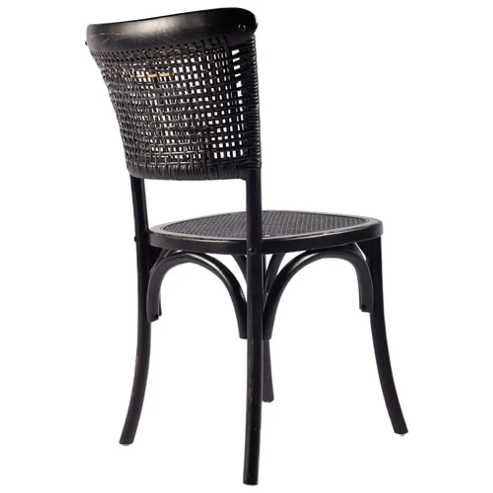 Churchill Rustic Country Dining Chair - Set of 2 - Antique Black