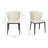 Delaney Contemporary Polyester Dining Chair - Set of 2