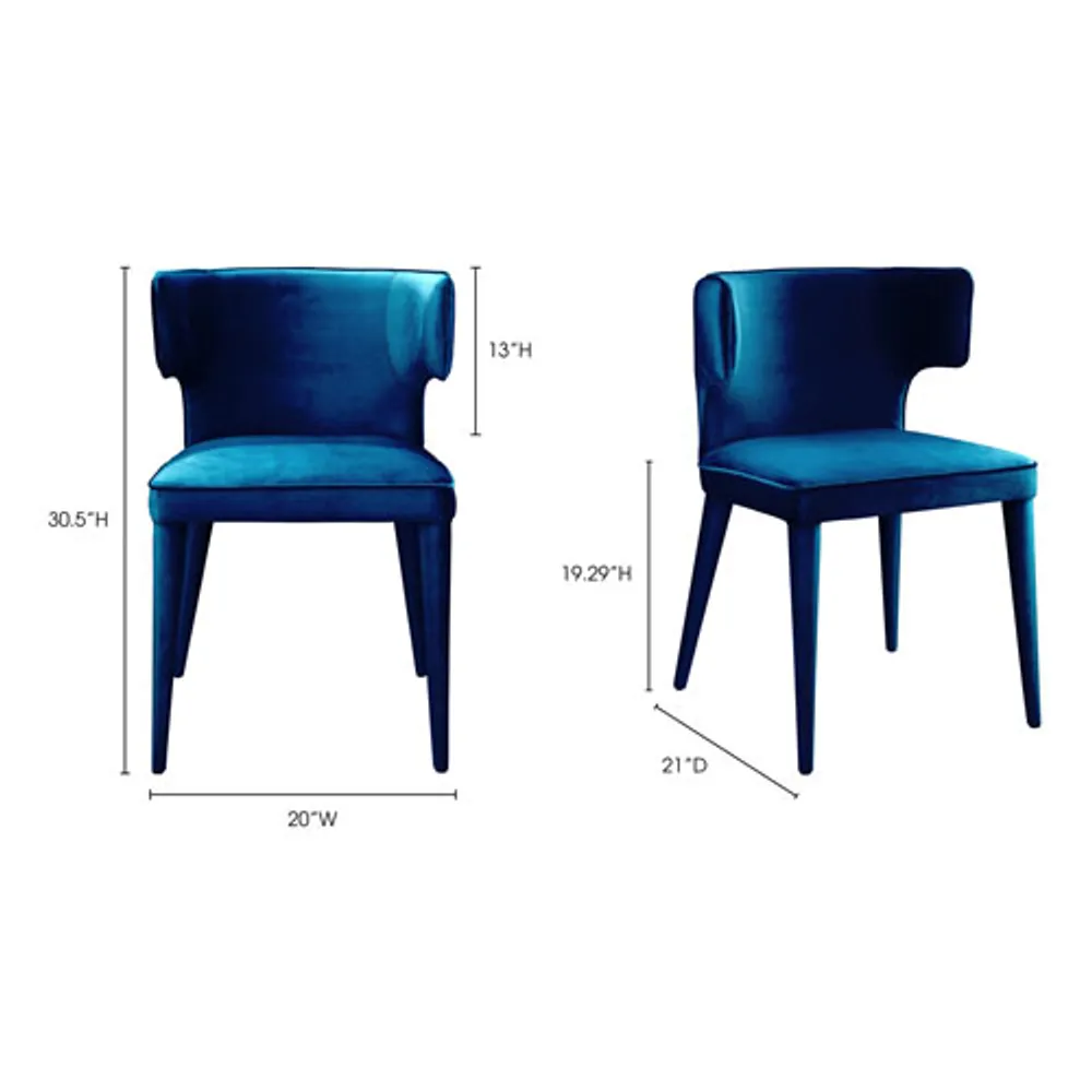 Jennaya Contemporary Polyester Dining Chair - Teal