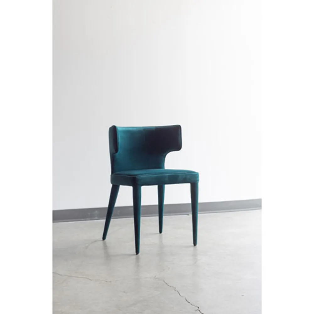 Jennaya Contemporary Polyester Dining Chair - Teal