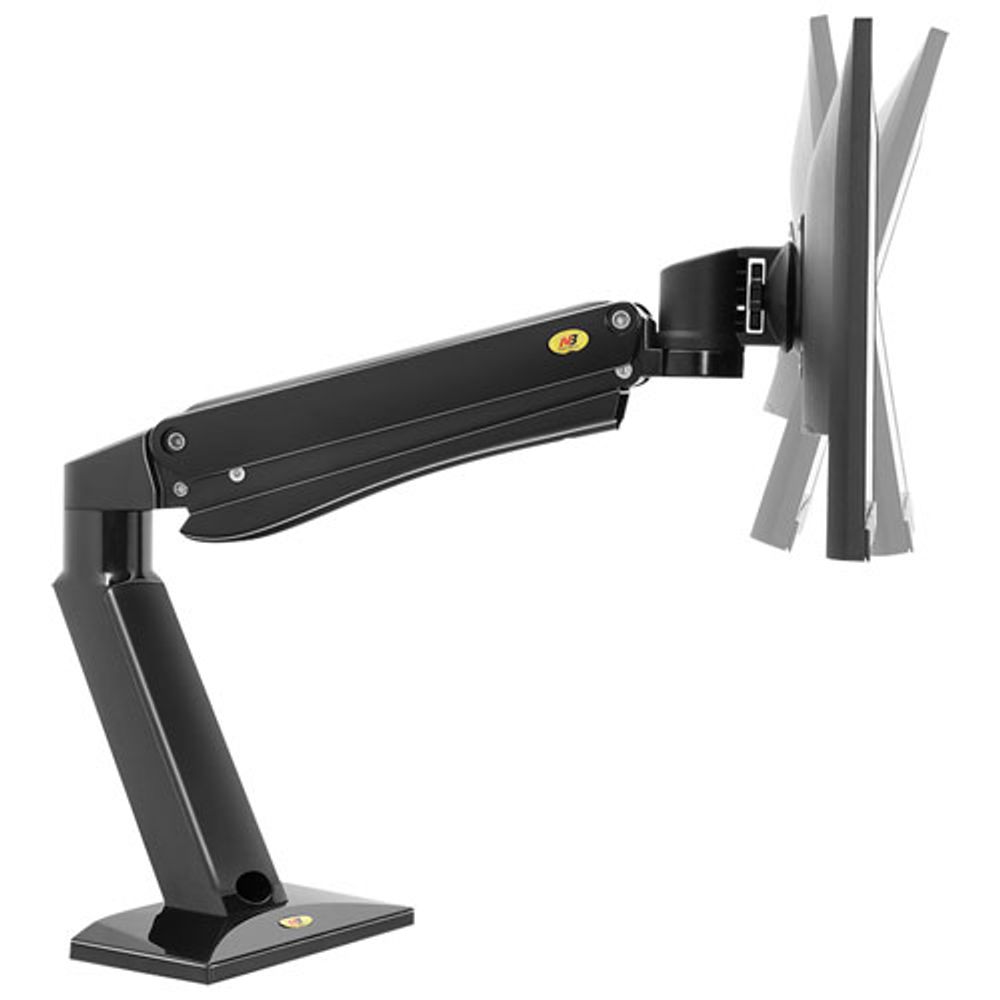 North Bayou 27" - 40" Desk Dual-Arm Flexi-Monitor Mount - Black