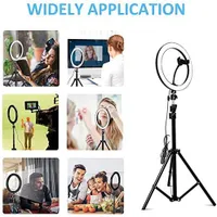 Vivider (TM) 10" Selfie Ring Light with 63" Extendable Tripod Stand & Flexible Phone Holder