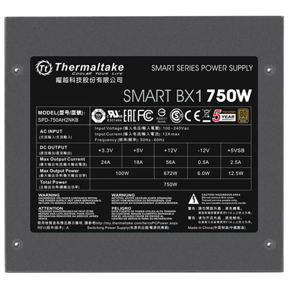 Thermaltake Smart BX1 750-Watt Non-Modular Power Supply