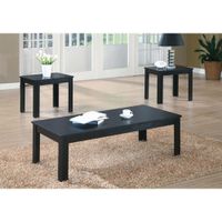 Monarch Contemporary 3-Piece Coffee Table & End Tables Set