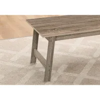 Monarch Contemporary 3-Piece Coffee Table & End Tables Set - Grey Taupe