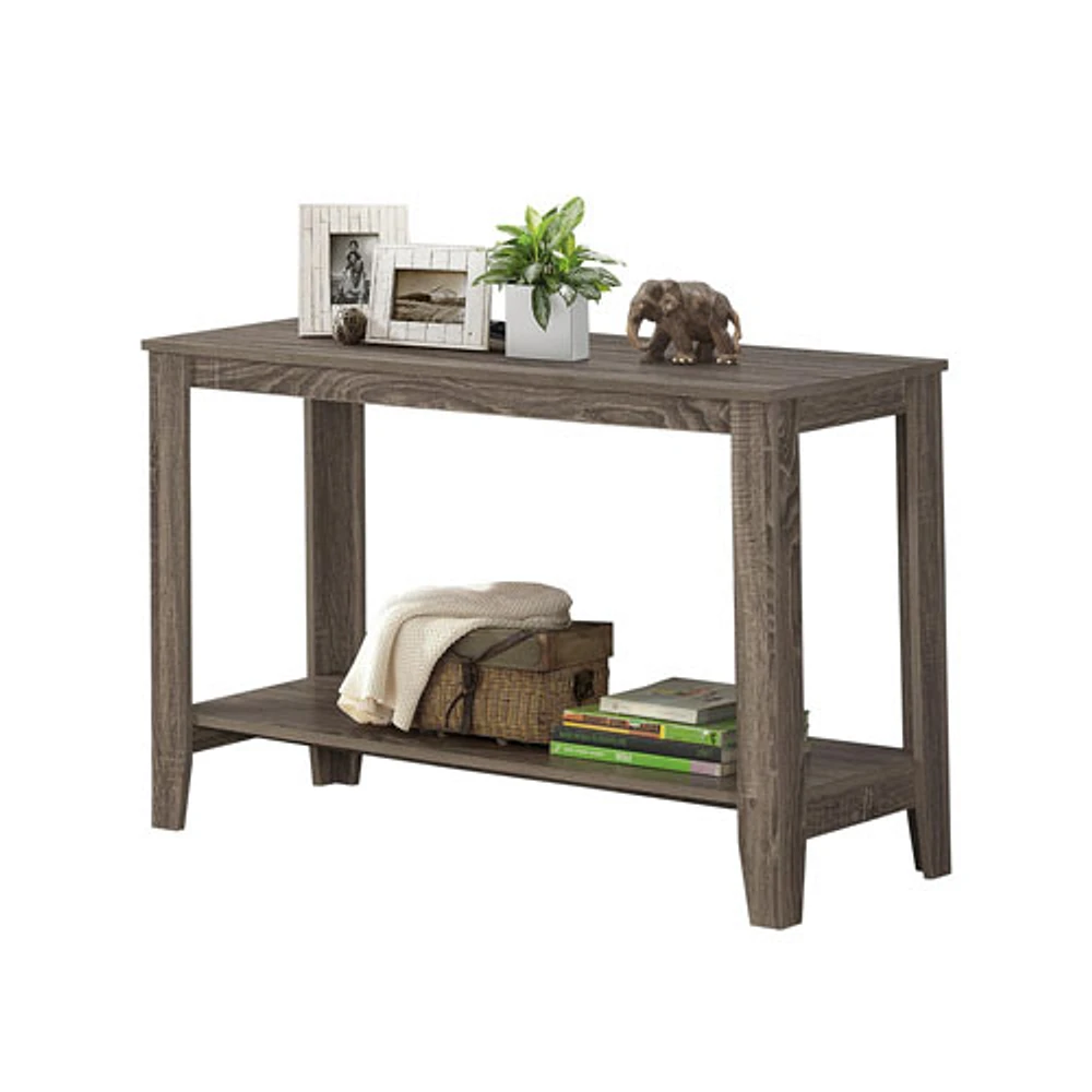 Monarch Contemporary Rectangular Console Table - Dark Taupe