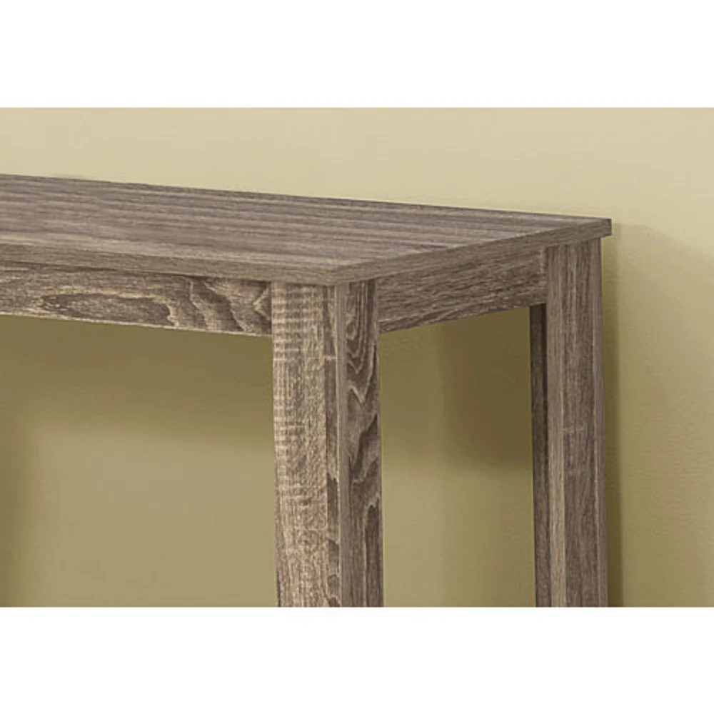 Monarch Contemporary Rectangular Console Table - Dark Taupe