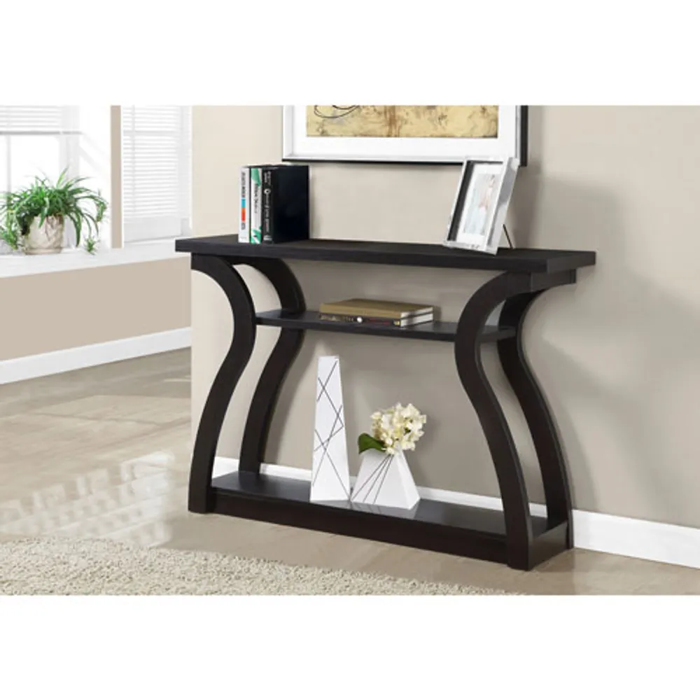 Monarch Modern Rectangular Console Table with 3-Tier