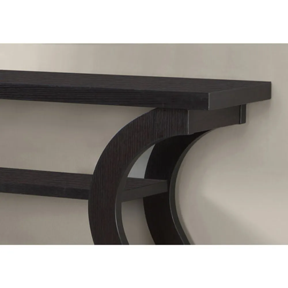 Monarch Modern Rectangular Console Table with 3-Tier