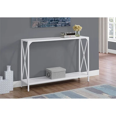 Monarch Contemporary Rectangular Console Cross-Bars Accent Table