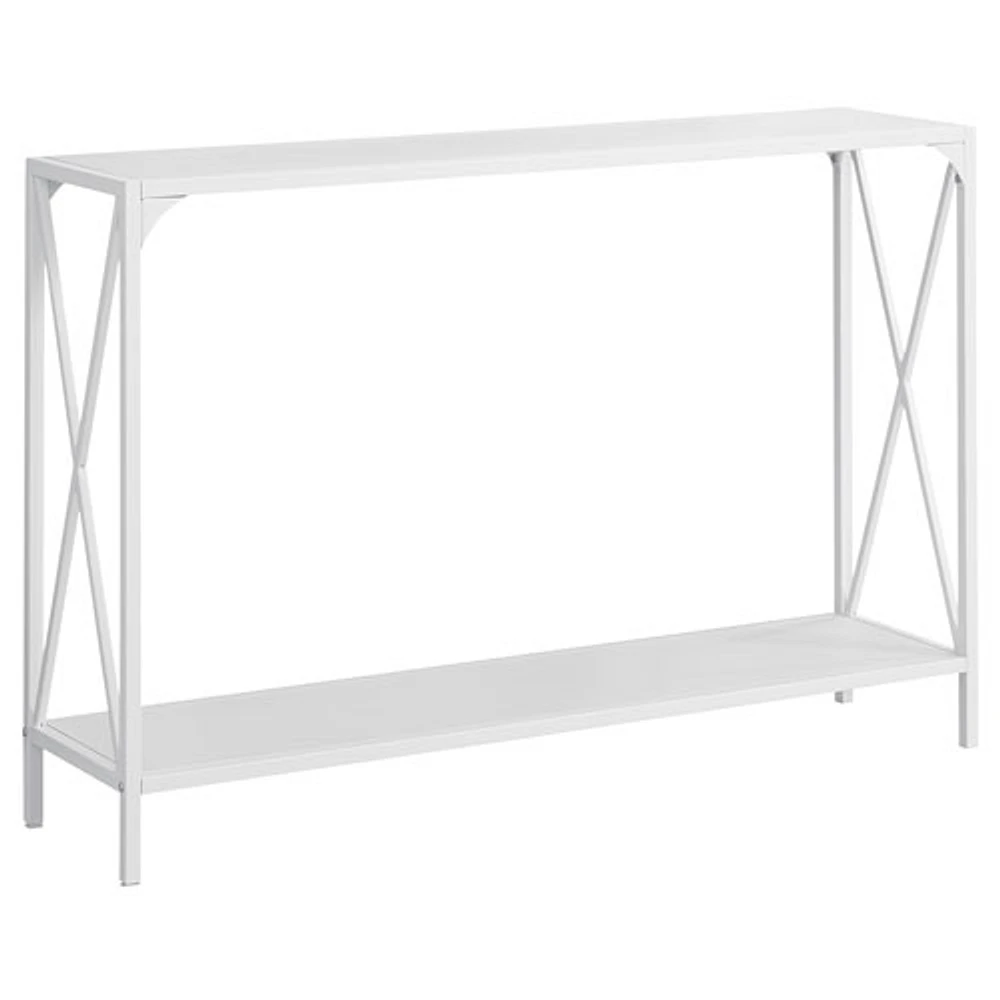 Monarch Contemporary Rectangular Console Cross-Bars Accent Table