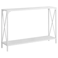 Monarch Contemporary Rectangular Console Cross-Bars Accent Table