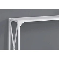 Monarch Contemporary Rectangular Console Cross-Bars Accent Table