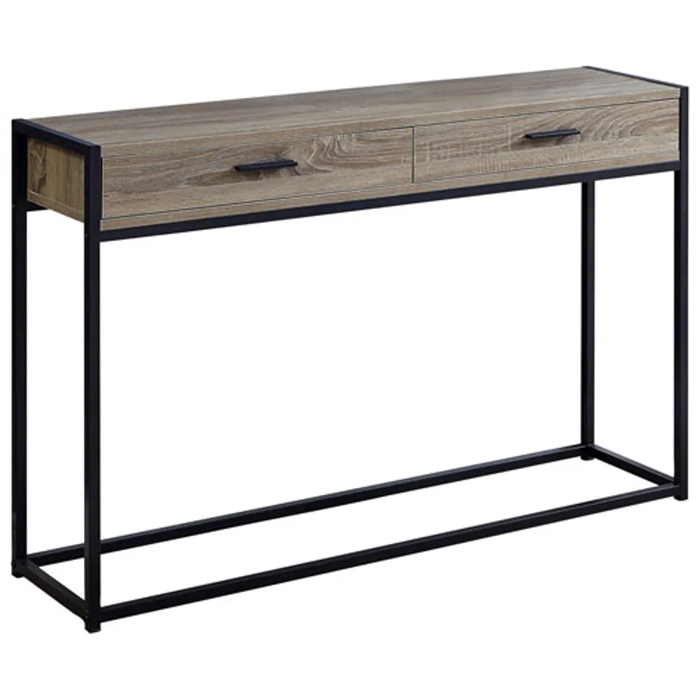 Monarch Modern Rectangular Metal Base Console Accent Table