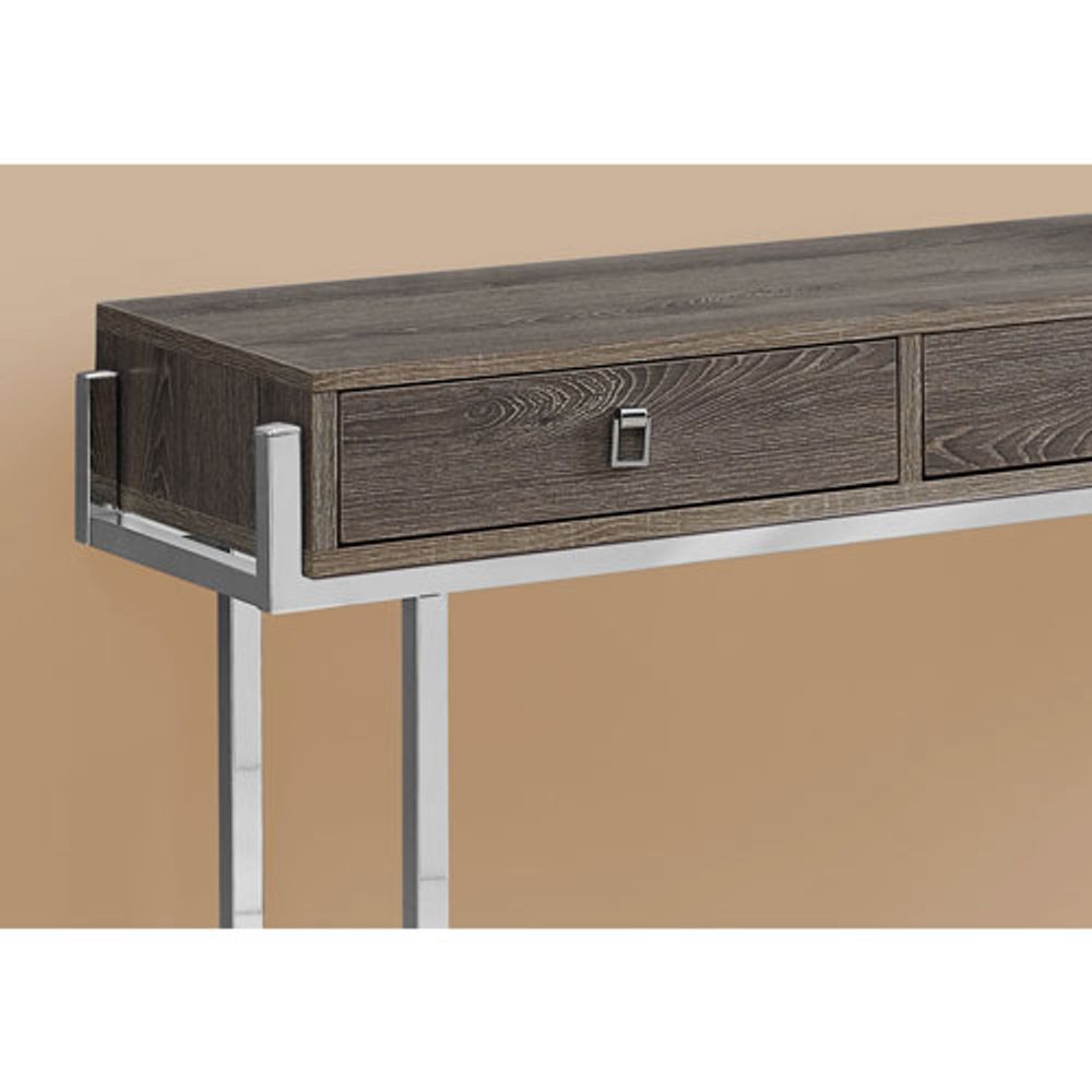 Monarch Modern Rectangular Three-Drawer Console Accent Table