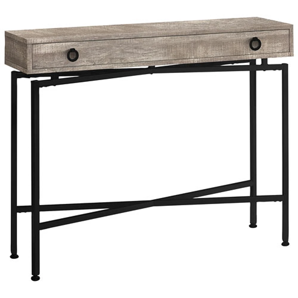 Monarch Modern Rectangular Drawer Console Table - Taupe