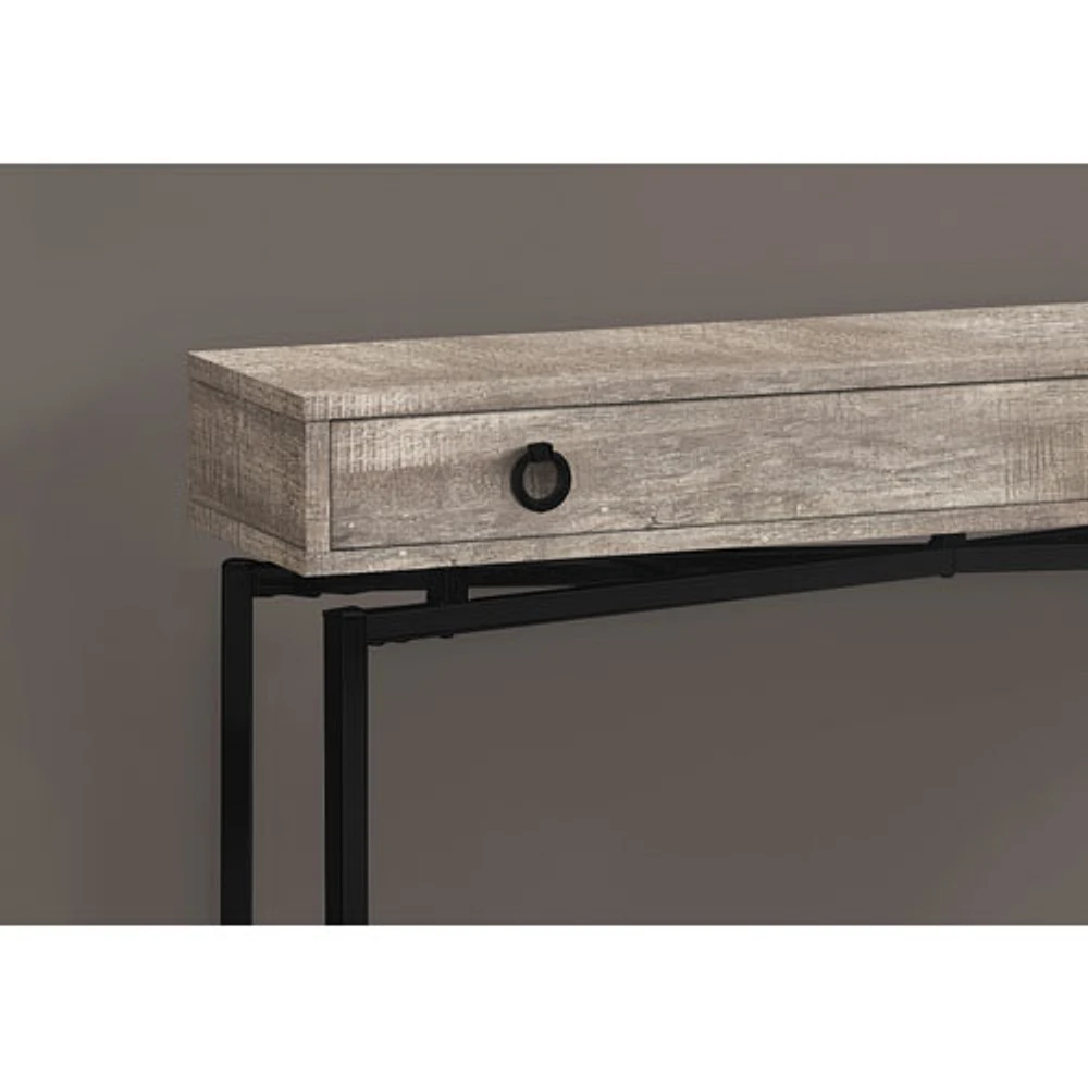 Monarch Modern Rectangular Drawer Console Table - Taupe