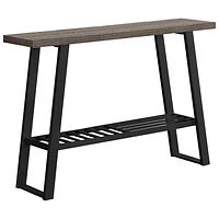 Monarch Modern Rectangular Console Accent Table - Dark Taupe