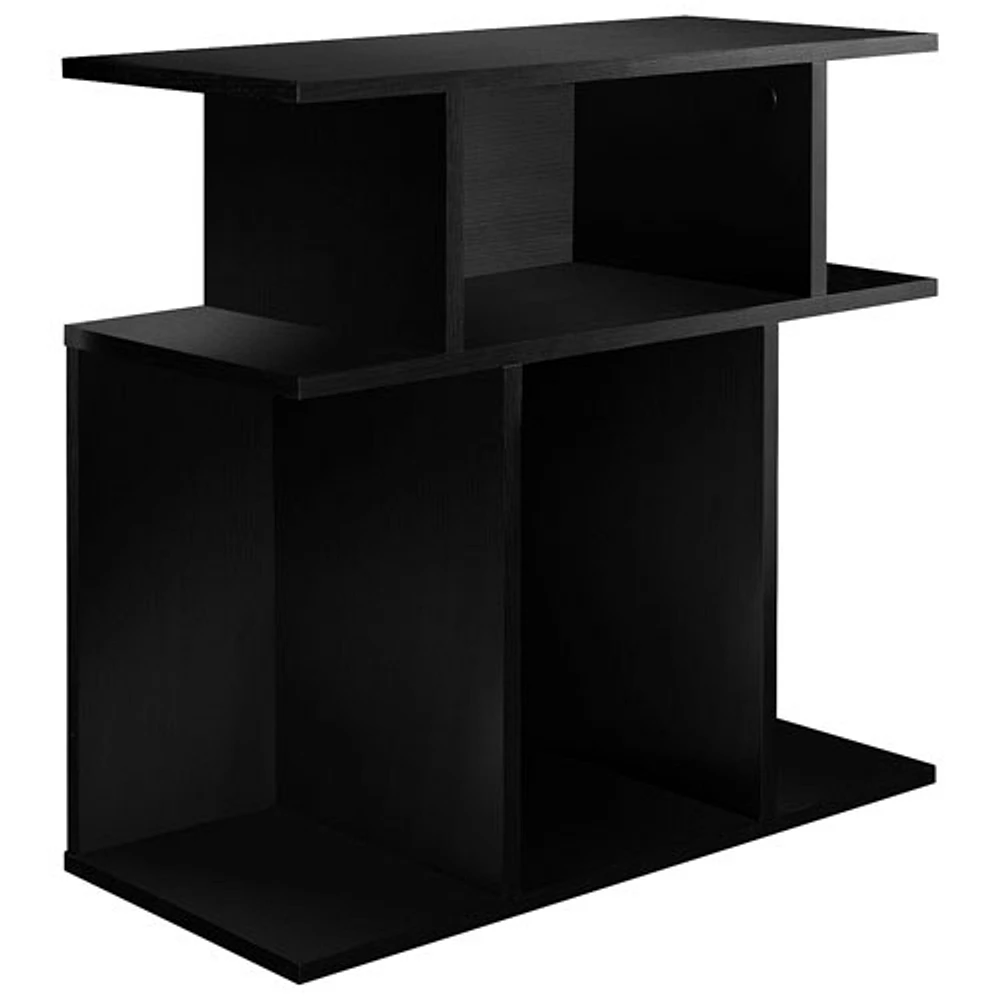 Monarch Contemporary Rectangular Side Table - Black