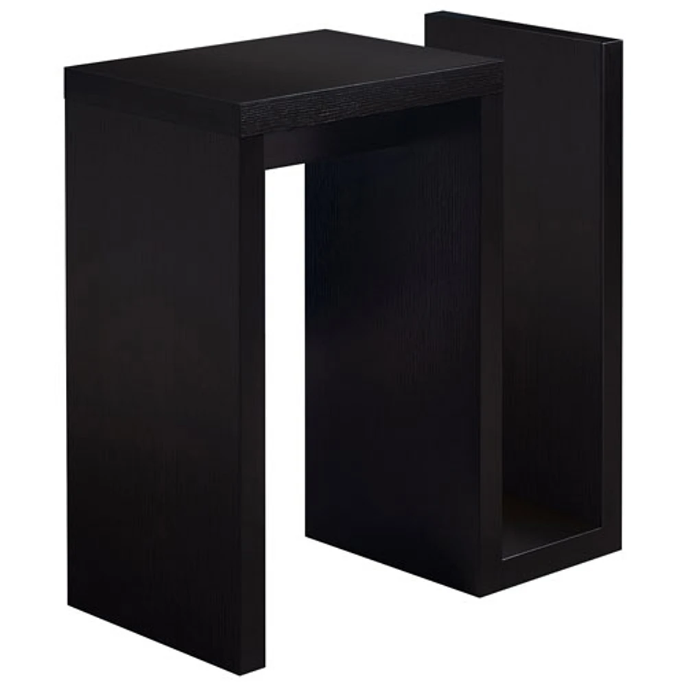 Monarch Modern Rectangular Open Storage Side Accent Table