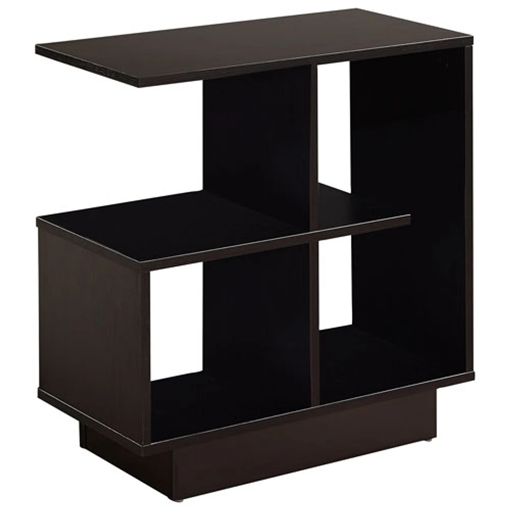 Monarch Modern Open Concept Shelves Rectangular Side Accent Table