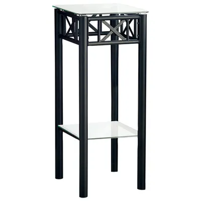 Monarch Modern Square Stand Accent Table - Black