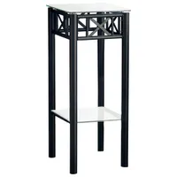 Monarch Modern Square Stand Accent Table - Black