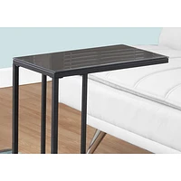 Table d'appoint rectangulaire moderne avec surface en verre de Monarch - Noir