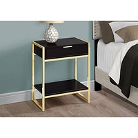 Monarch Modern Rectangular End Table with Drawer & Shelf