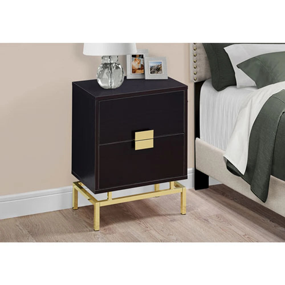 Monarch Modern Rectangular End Table with Drawers