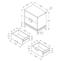 Monarch Modern Rectangular End Table with Drawers