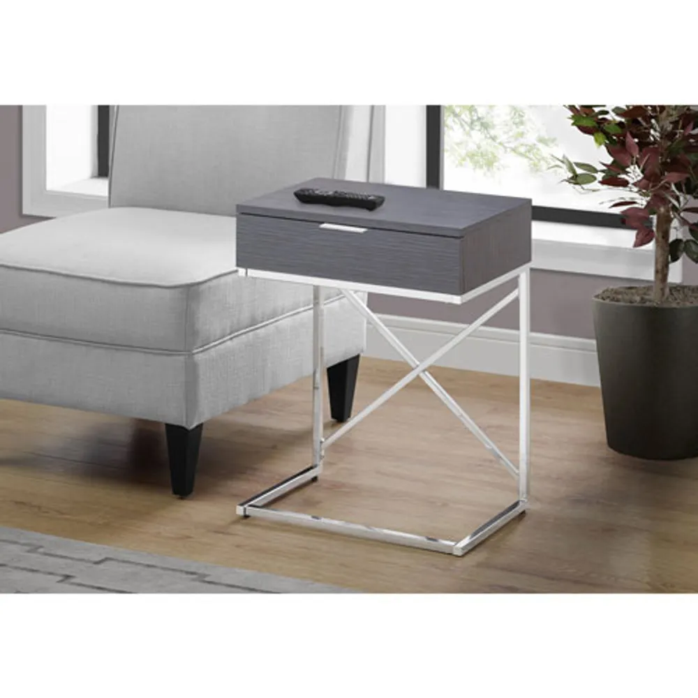 Monarch Modern Rectangular Accent End Table with Storage