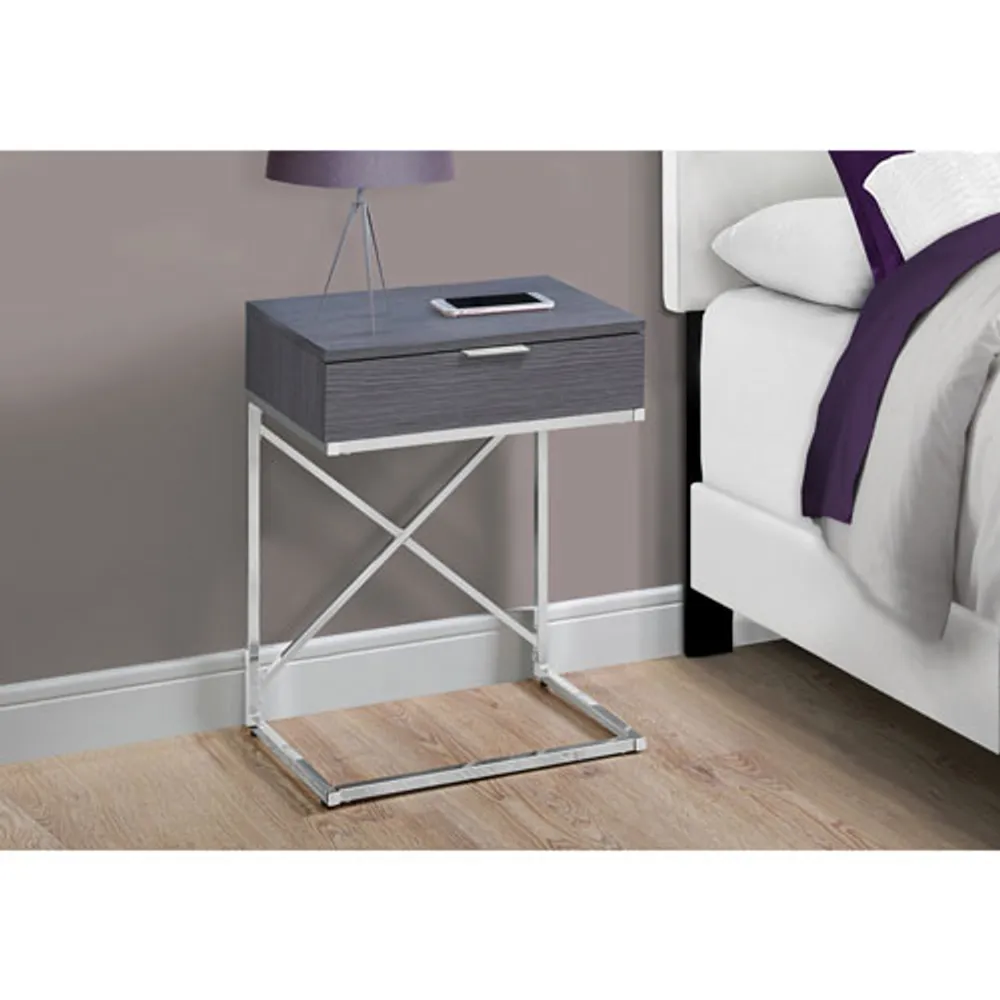 Monarch Modern Rectangular Accent End Table with Storage