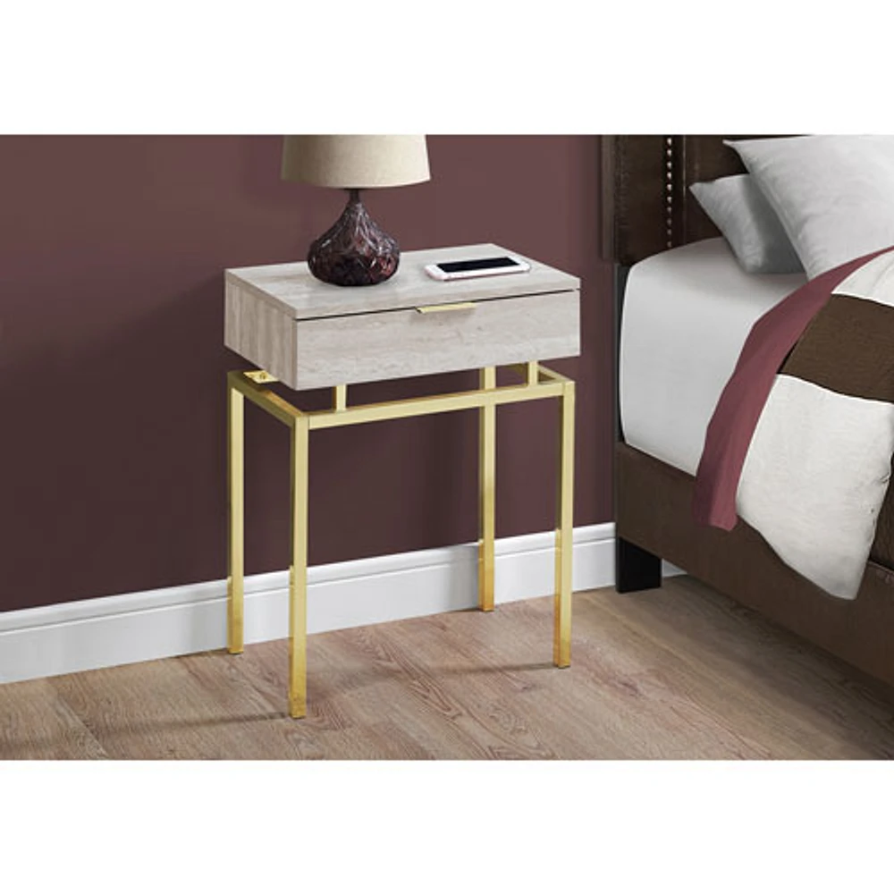 Monarch Modern Rectangular End Table with Drawer