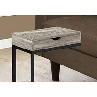 Monarch Modern Rectangular C-Shape End Table with Drawer