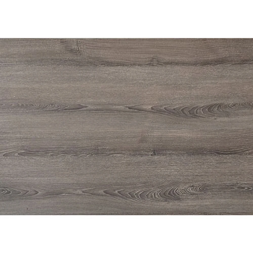 Table d'extrémité rectangulaire moderne avec tiroir de Monarch - Taupe foncé/Chromé