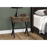 Monarch Modern Rectangular End Table with Storage