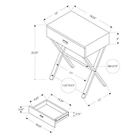 Monarch Modern Rectangular End Table with Storage