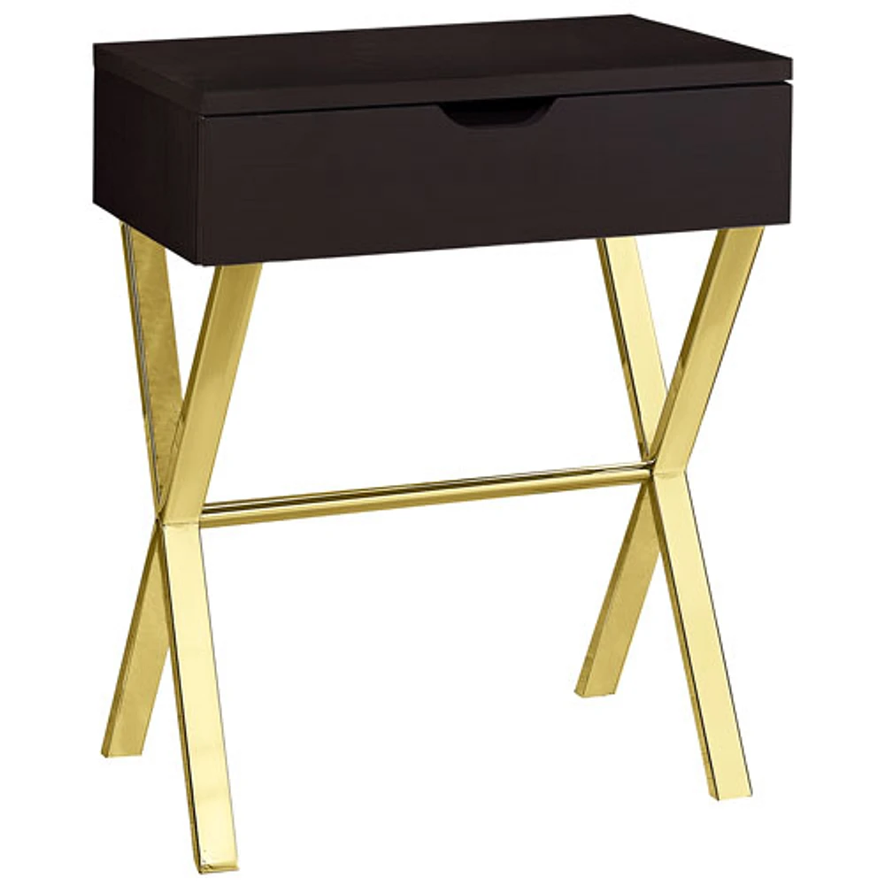 Monarch Modern Rectangular End Table With Storage