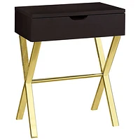 Monarch Modern Rectangular End Table With Storage