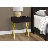 Monarch Modern Rectangular End Table With Storage