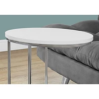 Monarch Modern Oval End Table - White