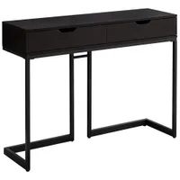 Monarch Modern Rectangular Console Table With 2 Drawers - Cappuccino