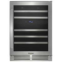 Refroidisseur à vin encastrable pour 46 bouteilles de Whirlpool (WUW55X24HS) - Inox noir