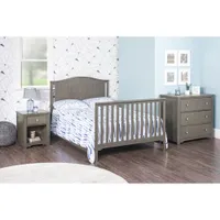 Forever Eclectic Hampton Arch Top 4-in-1 Convertible Crib - Dapper Grey